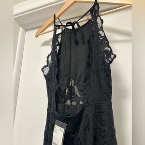 Open Back black lace dress size 4